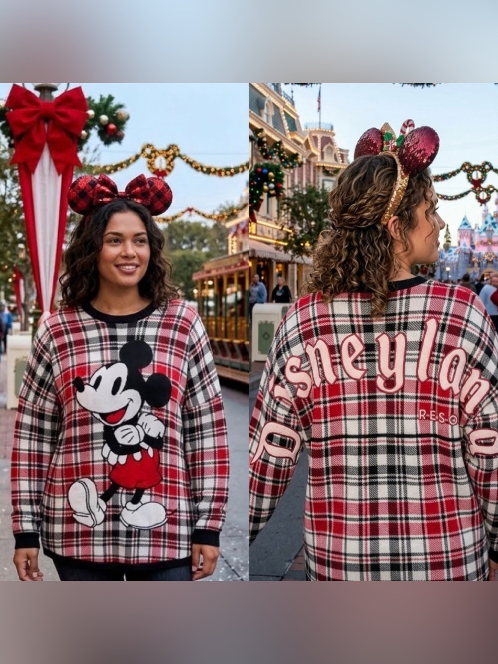 Disneyland Holiday tartan plaid Spirit Jersey sweater Homestead 2022 Adult XL